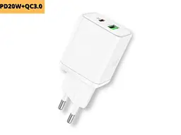 Мережевий зарядний пристрій блок живлення для телефону та планшета XPRO BN7 PD20W+QC3.0 білий (33156-01) - мініатюра 2