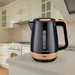 Електрочайник дисковий пластиковий Maestro MR-033 Чорний - мініатюра 2