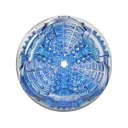 Мастурбатор Fleshlight Turbo Core Blue Ice блакитний - мініатюра 4