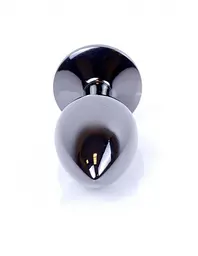 Анальна пробка з кристалом B-Series Jewellery Dark Silver PLUG Pink, 7х2.7 см, рожевий - мініатюра 4