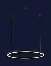 Люстра led світильник кільця підвісна Levistella 918LP450-1 BK 600MM - мініатюра 2