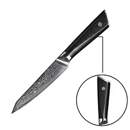 Ніж універсальний Damascus DK-LKB 5007 VG-10 дамаська сталь 67 шарів лезо 13 см - мініатюра 3