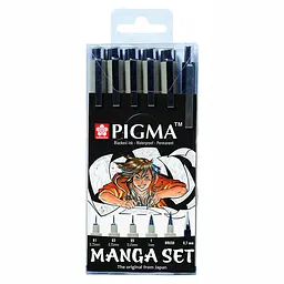 Набір лінерів для манга Sakura MANGA PIGMA TOOL SET, 6 шт.