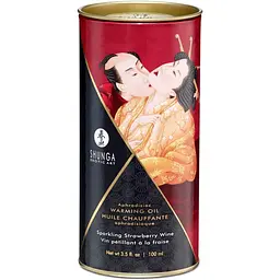 Зігріваюча масажна олія Shunga Aphrodisiac Warming Oil з ароматом полуниці та шампанського, 100 мл - мініатюра 3