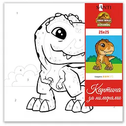 Картина за номерами Santi Jurassic World. Little Dino 25х25 см (955552) - мініатюра 2