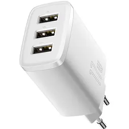 Зарядний пристрій Baseus Compact Charger 3U 17W White (CCXJ020102) - мініатюра 3