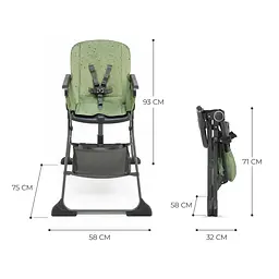 Стільчик для годування Kinderkraft Foldee Green (KHFOLD00GRE0000) - мініатюра 11