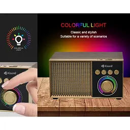Портативна колонка ретро Kisonli G10 Bluetooth 1200 mAh 5 Вт Red-Wood - мініатюра 2