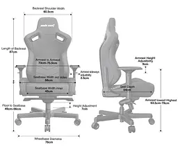 Ігрове крісло Anda Seat Kaiser 2 XL Black (AD12XL-07-B-PV-B01) - мініатюра 13