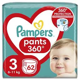 Підгузки-трусики Pampers Pants Midi одноразові 3 (6-11 кг) 62 шт.