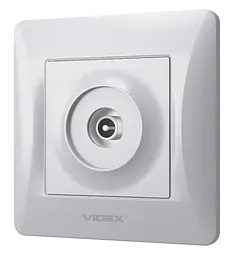 Розетка Videx Binera TV одинарна телевізійна срібний шовк (VF-BNSK1TVME-SS) - мініатюра 2