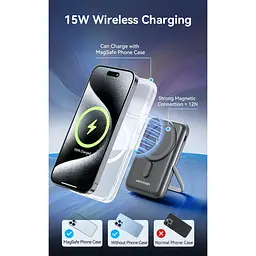 Павербанк Vention Magnetic Wireless Black 10 000 mAh / 20 Вт (FHNB0) - мініатюра 2