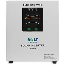 Сонячний інвертор Volt Polska SINUS PRO 1000 S 12/230V (700/1000W) + 30A MPPT гібридний