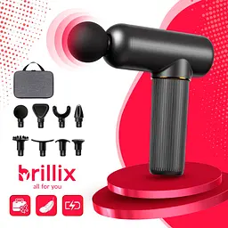 Портативний ручний масажер для тіла масажний пістолет Brillix - мініатюра 2