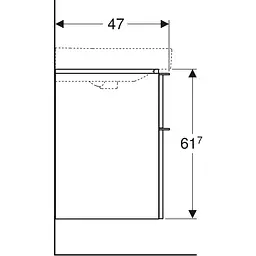 Тумба під умивальник Geberit Smyle Square 90 см 500.354.JK.1 чорний матовий - мініатюра 2