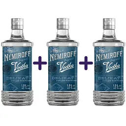 Горілка особлива Nemiroff Originals Делікат м'яка 40% 3 л (1 л x 3 шт.)