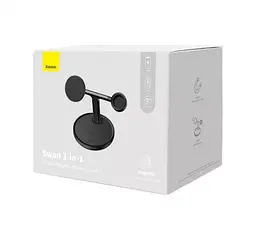 Бездротовий зарядний пристрій Baseus Swan 3-in-1 Wireless Magnetic Charging Bracket 20W WXTE000101 Black - мініатюра 5