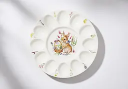 Блюдо порцелянове для 12 яєць та паски BonaDi Easter Melody 27 см (K235) - мініатюра 2