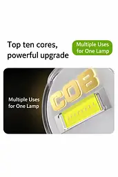 Кемпінговий ліхтар 2-в-1 на сонячній батареї та USB, 360° LED, з підвісом і дисплеєм заряду - мініатюра 18