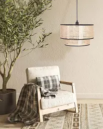 Підвісний світильник, люстра Goldlux 330529 Takara E27 1x20W IP20 бежевий - мініатюра 2