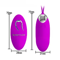 Віброяйце Pretty Love Julia Vibrating Egg Purple - мініатюра 6
