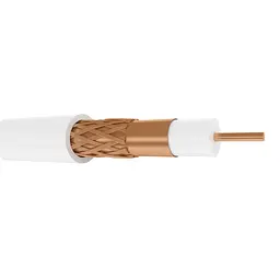 Провід RG-6 64% екран мідь (35x1.02mm) білий Lumano Бухта 100 м