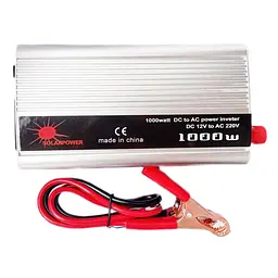 Автомобільний інвертор Solar Power Inverter Himastar 016 c 12V на 220V 1000W модифікована синусоїда Silver, 1 розетка, 1 USB (11059) - мініатюра 2