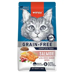 Сухий корм для котів Wanpy Adult Cat Grain Free Salmon Ванпі беззерновий з лососем 1.5 кг