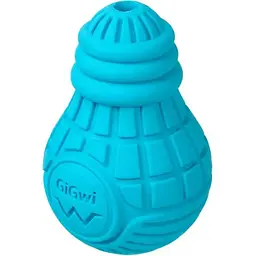 Іграшка для собак GiGwi Bulb Rubber, Лампочка гумова, S, блакитна, 9 см (2336)