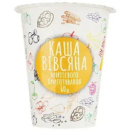 Каша швидкого приготування Ілна вівсяна з полуницею та вершками 60 г