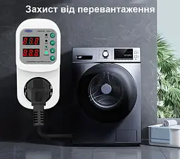 Цифрове реле контролю напруги та струму розеточне TOMZN TOSVA-16 EU Захист від стрибків напруги перевантаження (19606) - мініатюра 7