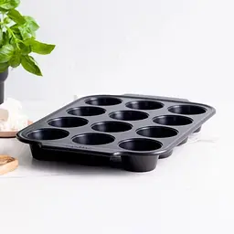 Форма для випічки кексів GreenPan 40х28х4,3 см на 12 шт з керамічним покриттям (CC007766-001) - мініатюра 4