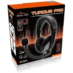 Гарнітура Media-Tech Turdus Pro2х 3.5 мм Black (MT3603) - мініатюра 2