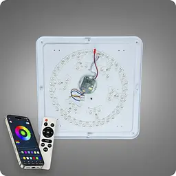 Люстра світлодіодна 517 Dlight RGB з пультом і колонкою 80Вт Білий (02149) - мініатюра 10