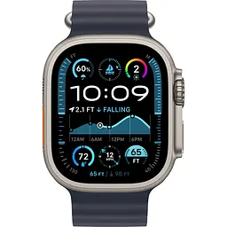 Смарт-годинник Apple Watch Ultra 2 49mm Natural Titanium Case with Navy Ocean Band (MX4D3) Б/У [162181] - мініатюра 2