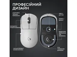 Миша Logitech G Pro X Superlight 2 Lightspeed Wireless White (910-006638) - мініатюра 3