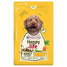 Сухий корм для собак усіх порід Happy Life Adult with Chicken Хеппі Лайф Курка 2.5 кг