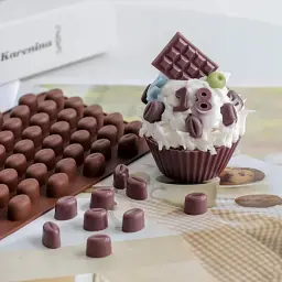 Молд силіконовий Кавові зерна 110 x 185 мм коричневий - мініатюра 9