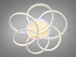 Стельова LED-люстра з диммером та підсвічуванням, 110W 1011/S WH LED 3color dimmer - мініатюра 2