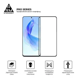 Скло захисне Armorstandart Pro Honor 90 Lite Black (ARM73683) - мініатюра 2