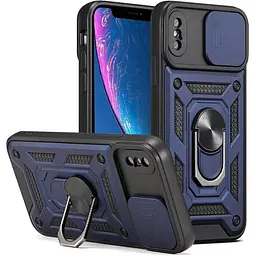 Чехол Ummi Camshield Serge Ring для Apple iPhone X / XS (5.8) Синий / Navy