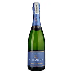 Вино ігристе B.Francois Brut, біле, брют, 0,75 л