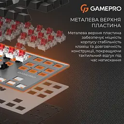 Клавіатура бездротова GamePro Genesis Joker Pro 87% Wireless/Bluetooth/USB Gray (MK124G Pro) - мініатюра 10