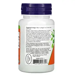 Натуральна добавка NOW Oregano Oil, 90 капсул - мініатюра 3