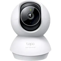IP камера TP-Link Tapo C230, White/Black, 5 Мп (2880x1620/30 fps), 1/3" CMOS, H.264, f/2.0, f=3.17 мм, WiFi (2.4 GHz), ІЧ-підсвічування 850 нм до 12 м, двосторонній аудіозв'язок, microSD