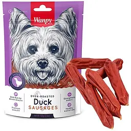 Wanpy Duck Sausages ванпи сосиски з качкою ласощі для собак 0.1кг
