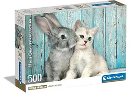 Пазл Clementoni High Quality Collection: Милі друзі (High Quality Collection - Cat & Bunny Puzzle - 500 pcs.), 500 ел. (35539)
