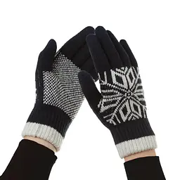 Рукавички ArmorStandart Touch Gloves Snowflake с орнаментом Blue (ARM59994)