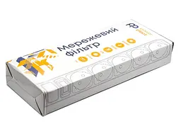 Мережевий фільтр PowerPlant JY-1056/7 5 розеток (PPSA10M70S5B) білий, коробка - мініатюра 3