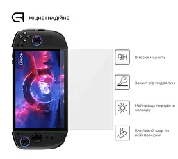 Захисне скло для Lenovo Legion Go 2, Glass.CR, загартоване, прозоре, 9H, олеофобне покриття, ударостійке, стійке до подряпин, ультратонке, просте встановлення, для ігрової консолі, ArmorStandart (ARM88657) - мініатюра 2